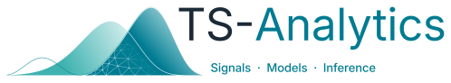 TS-Analytics logo with the subline Signals · Models · Inference, rectangel